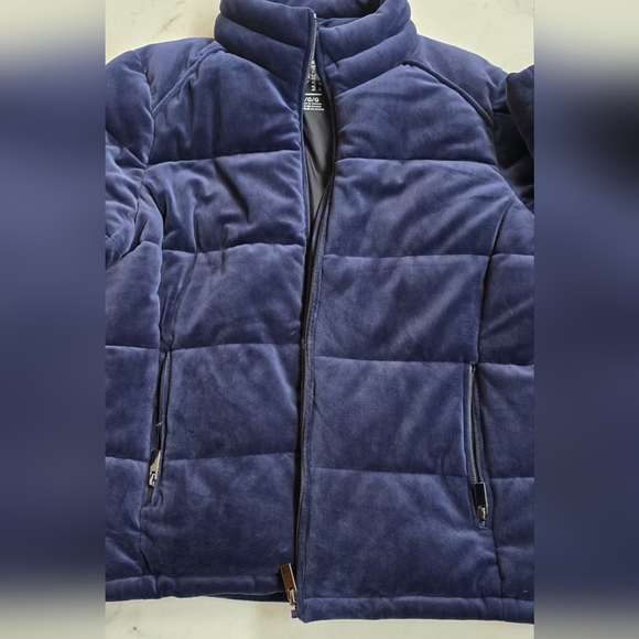 NWOT Marc New York navy quilted velvet puffer jacket size large - Picture 8 of 12